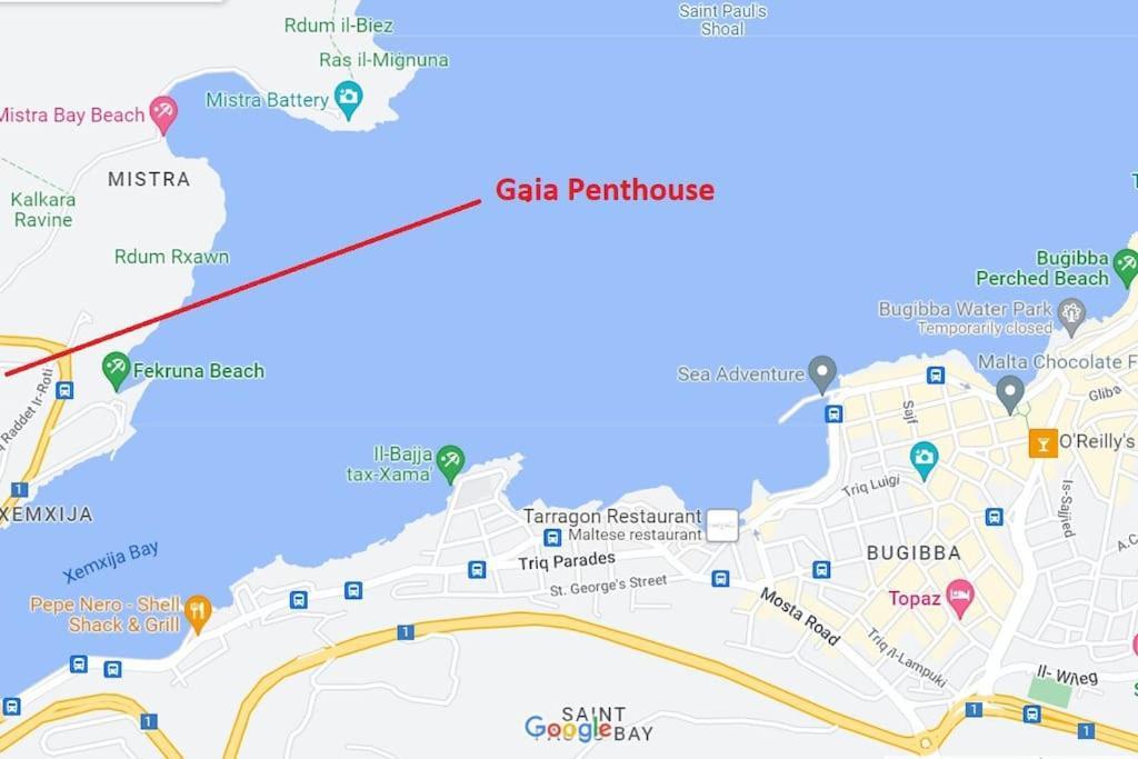 Gaia Penthouse Sea And Country Views Home St. Paul's Bay Luaran gambar