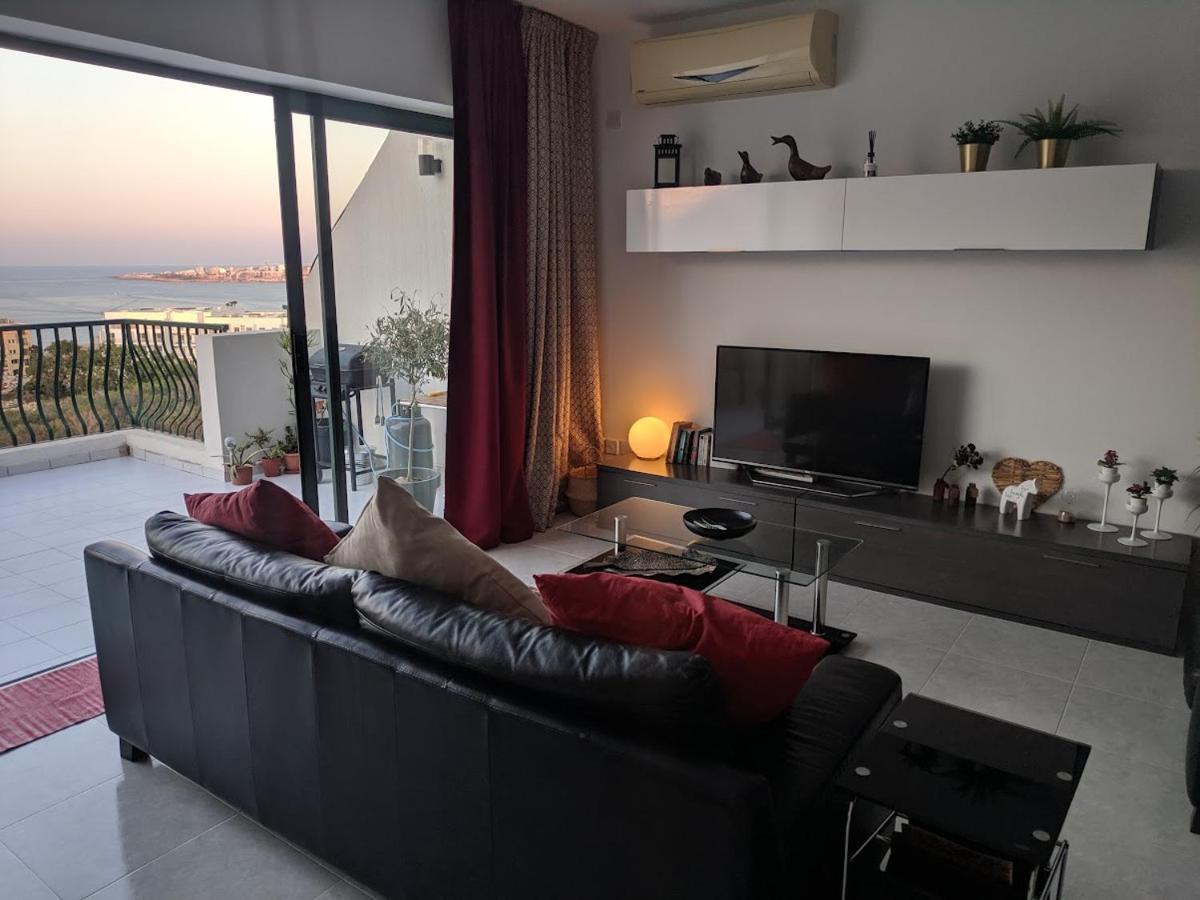 Gaia Penthouse Sea And Country Views Home St. Paul's Bay Luaran gambar